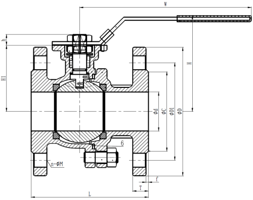 ballvalve technischetekening