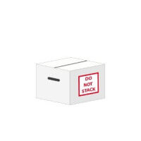 Use a Clear DO NOT STACK Label Use a Clear DO NOT STACK Label